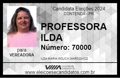 Candidato PROFESSORA ILDA 2024 - CONTENDA - Eleições