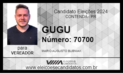 Candidato GUGU 2024 - CONTENDA - Eleições