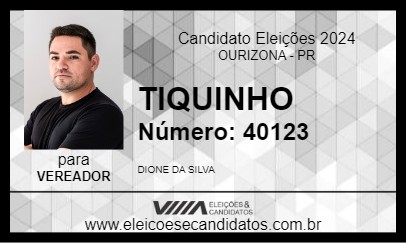 Candidato TIQUINHO 2024 - OURIZONA - Eleições