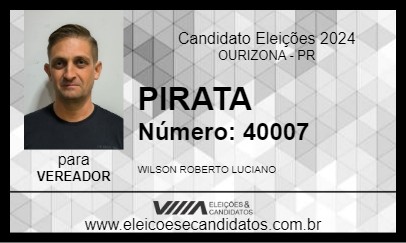 Candidato PIRATA 2024 - OURIZONA - Eleições