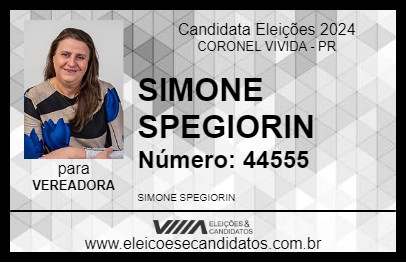 Candidato SIMONE SPEGIORIN 2024 - CORONEL VIVIDA - Eleições