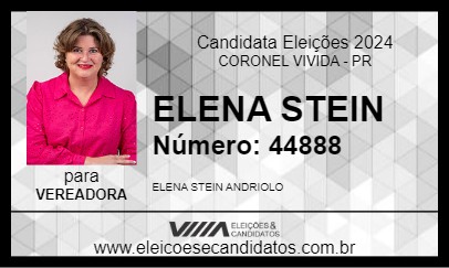 Candidato ELENA STEIN 2024 - CORONEL VIVIDA - Eleições