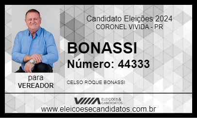 Candidato BONASSI 2024 - CORONEL VIVIDA - Eleições