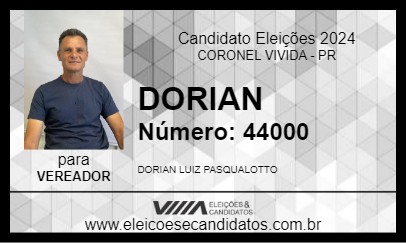 Candidato DORIAN 2024 - CORONEL VIVIDA - Eleições