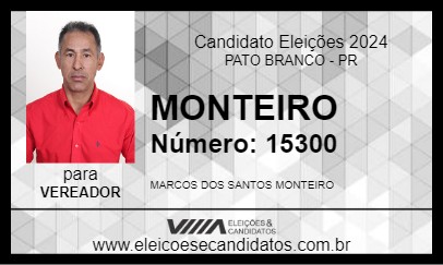 Candidato MONTEIRO 2024 - PATO BRANCO - Eleições