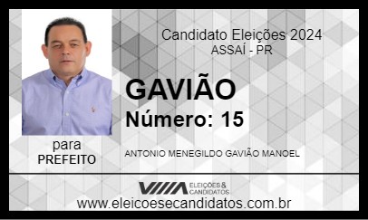 Candidato GAVIÃO 2024 - ASSAÍ - Eleições