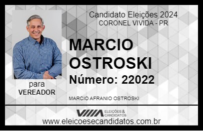 Candidato MARCIO OSTROSKI 2024 - CORONEL VIVIDA - Eleições