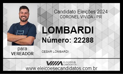 Candidato LOMBARDI 2024 - CORONEL VIVIDA - Eleições