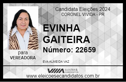 Candidato EVINHA GAITEIRA 2024 - CORONEL VIVIDA - Eleições