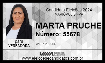 Candidato MARTA PRUCHE 2024 - MARIÓPOLIS - Eleições