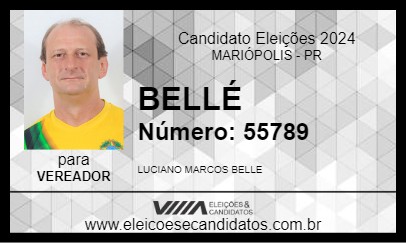 Candidato BELLÉ 2024 - MARIÓPOLIS - Eleições