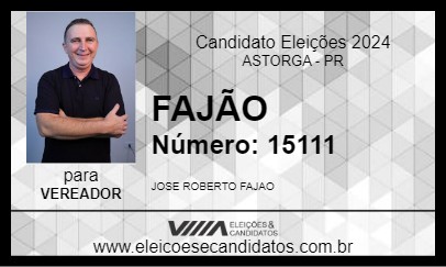 Candidato FAJÃO 2024 - ASTORGA - Eleições