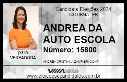 Candidato ANDREA DA AUTO ESCOLA 2024 - ASTORGA - Eleições