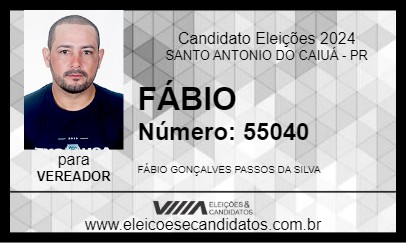 Candidato FÁBIO 2024 - SANTO ANTONIO DO CAIUÁ - Eleições