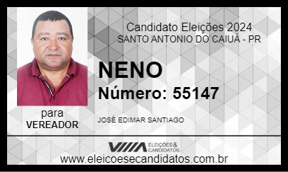 Candidato NENO 2024 - SANTO ANTONIO DO CAIUÁ - Eleições