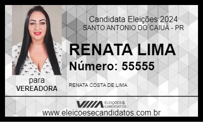 Candidato RENATA LIMA 2024 - SANTO ANTONIO DO CAIUÁ - Eleições