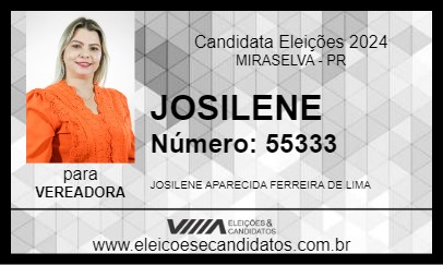 Candidato JOSILENE 2024 - MIRASELVA - Eleições