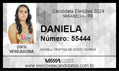 Candidato DANIELA 2024 - MIRASELVA - Eleições