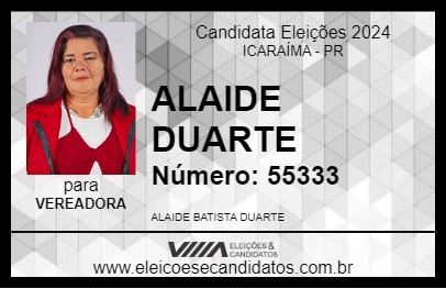 Candidato ALAIDE DUARTE 2024 - ICARAÍMA - Eleições