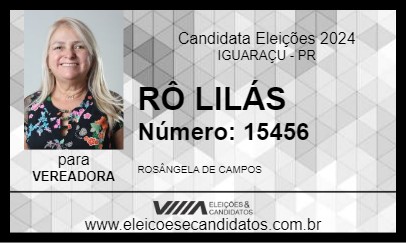 Candidato RÔ LILÁS 2024 - IGUARAÇU - Eleições