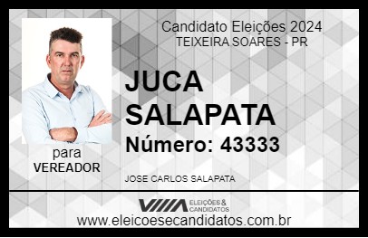 Candidato JUCA SALAPATA 2024 - TEIXEIRA SOARES - Eleições