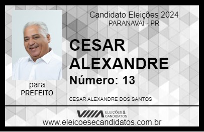 Candidato PROFESSOR CÉSAR ALEXANDRE 2024 - PARANAVAÍ - Eleições