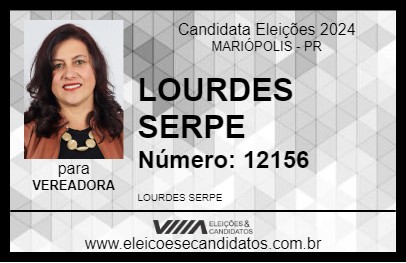 Candidato LOURDES SERPE 2024 - MARIÓPOLIS - Eleições