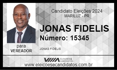 Candidato JONAS FIDELIS 2024 - MARILUZ - Eleições