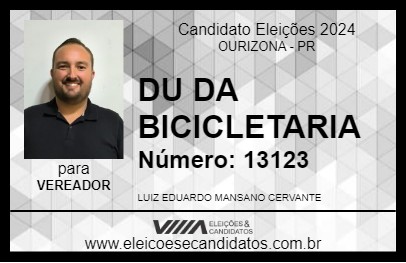 Candidato DU DA BICICLETARIA 2024 - OURIZONA - Eleições