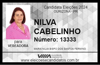 Candidato NILVA CABELINHO 2024 - OURIZONA - Eleições