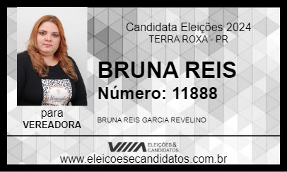 Candidato BRUNA REIS 2024 - TERRA ROXA - Eleições