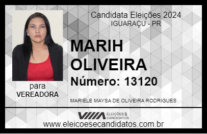 Candidato MARIH OLIVEIRA 2024 - IGUARAÇU - Eleições