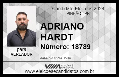 Candidato ADRIANO HARDT 2024 - PINHÃO - Eleições