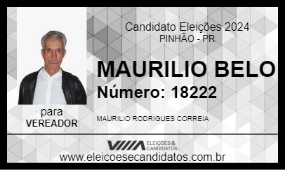 Candidato MAURILIO BELO 2024 - PINHÃO - Eleições