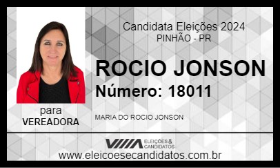 Candidato ROCIO JONSON 2024 - PINHÃO - Eleições