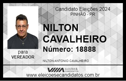 Candidato NILTON CAVALHEIRO 2024 - PINHÃO - Eleições