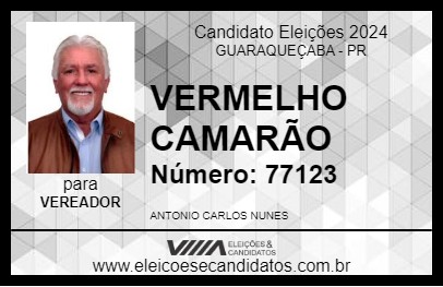 Candidato VERMELHO CAMARÃO 2024 - GUARAQUEÇABA - Eleições