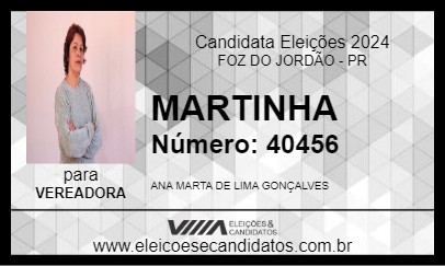 Candidato MARTINHA 2024 - FOZ DO JORDÃO - Eleições