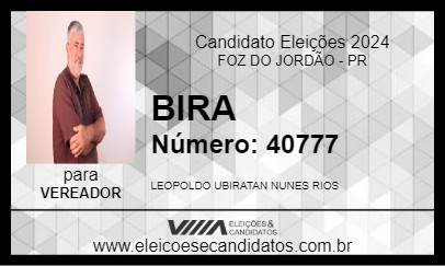 Candidato BIRA 2024 - FOZ DO JORDÃO - Eleições