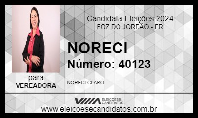 Candidato NORECI 2024 - FOZ DO JORDÃO - Eleições