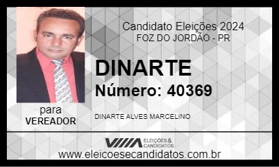 Candidato DINARTE 2024 - FOZ DO JORDÃO - Eleições