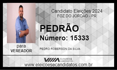 Candidato PEDRÃO 2024 - FOZ DO JORDÃO - Eleições