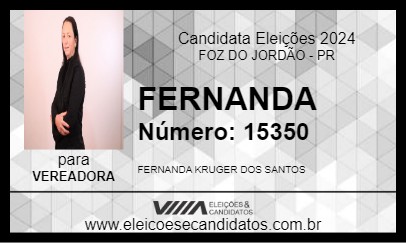 Candidato FERNANDA 2024 - FOZ DO JORDÃO - Eleições