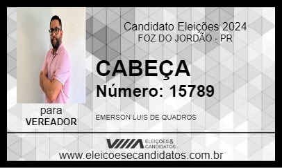 Candidato CABEÇA 2024 - FOZ DO JORDÃO - Eleições