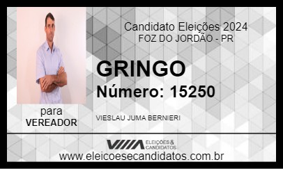 Candidato GRINGO 2024 - FOZ DO JORDÃO - Eleições