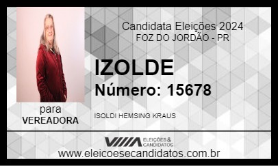 Candidato IZOLDE 2024 - FOZ DO JORDÃO - Eleições