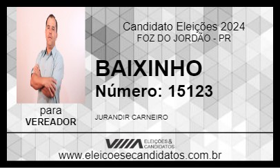 Candidato BAIXINHO 2024 - FOZ DO JORDÃO - Eleições