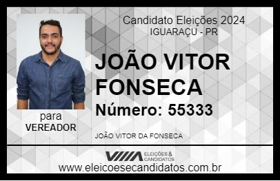 Candidato JOÃO VITOR FONSECA 2024 - IGUARAÇU - Eleições