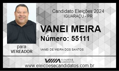 Candidato VANEI SANTOS 2024 - IGUARAÇU - Eleições