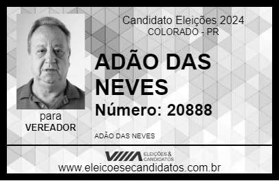 Candidato ADÃO DAS NEVES 2024 - COLORADO - Eleições